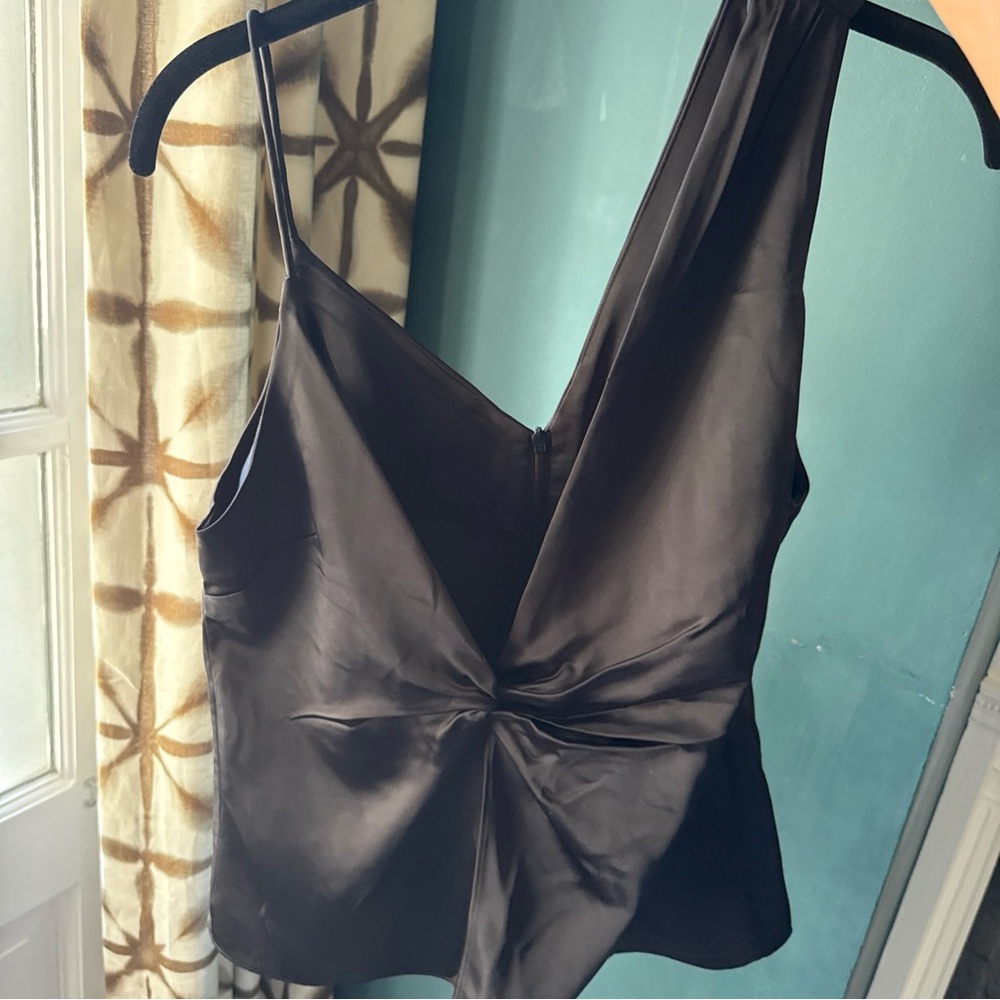 Ted Baker Angelus Twist Front V Neck Cami Size 2 (approximately US 6) black